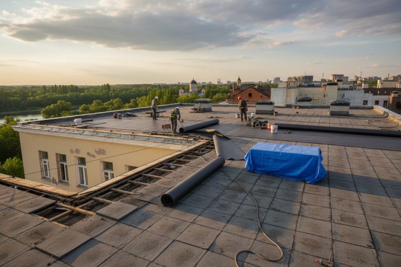 Flat Roof Replacement in Scituate, MA